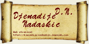 Đenadije Nadaškić vizit kartica